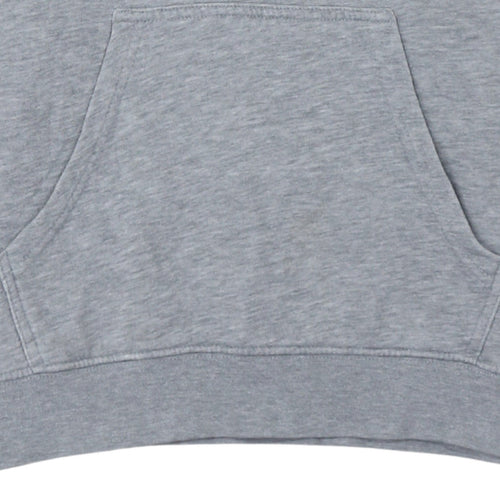 Champion Men's Grey Small Pullover Hoodie with Logo Print
