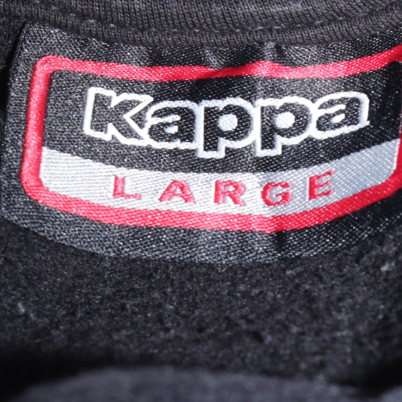 Kappa Men's Black Pullover Hoodie Size L Graphic Logo Fleece