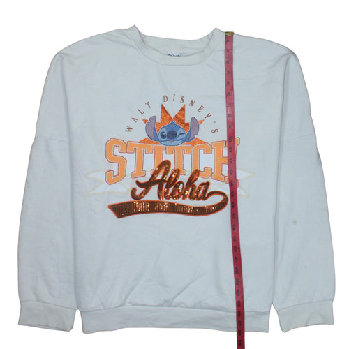 Disney Stitch at George Women's Cream 2XL Pullover Sweatshirt