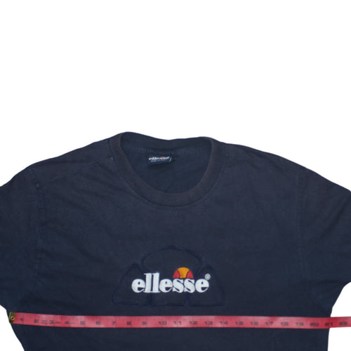 Ellesse Men's Blue Cotton Embroidered Logo T-Shirt Size L