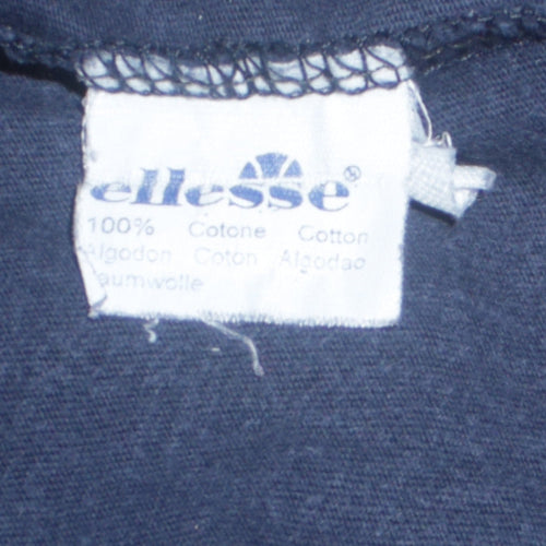 Ellesse Men's Blue Cotton Embroidered Logo T-Shirt Size L