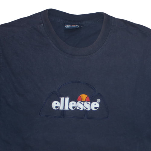 Ellesse Men's Blue Cotton Embroidered Logo T-Shirt Size L