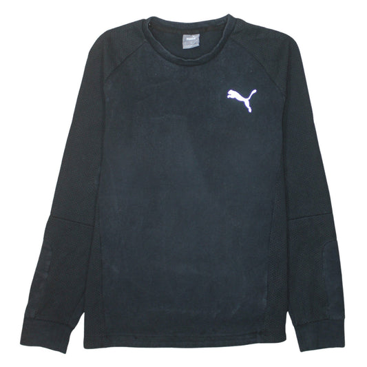 Puma Men's Black Cotton Crew Neck Long Sleeve Sports Sweatshirt M