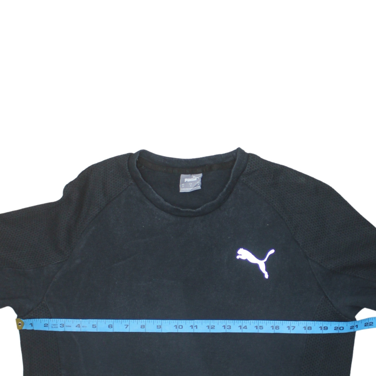 Puma Men's Black Cotton Crew Neck Long Sleeve Sports Sweatshirt M