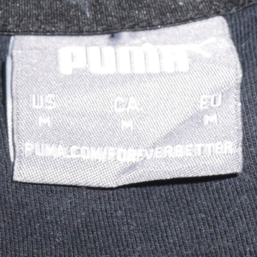 Puma Men's Black Cotton Crew Neck Long Sleeve Sports Sweatshirt M