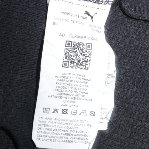 Puma Men's Black Cotton Crew Neck Long Sleeve Sports Sweatshirt M