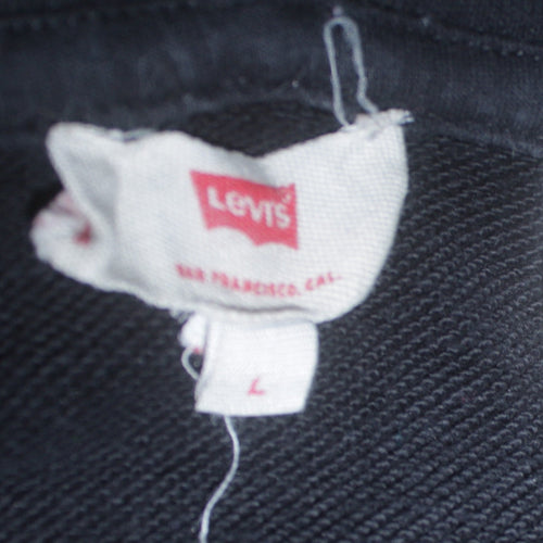 Levi's Women Black L Pullover Hoodie with Logo Print