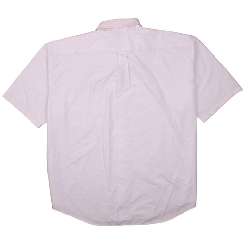 Yves Saint Laurent Men's White Short Sleeve Button-Up Shirt 2XL