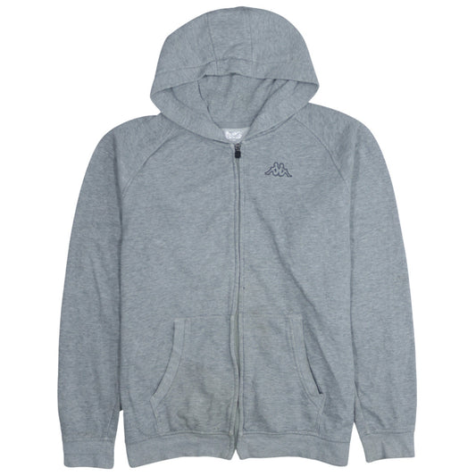 Kappa Men's Grey Full Zip Hoodie XL Regular Fit Casual Sportswear