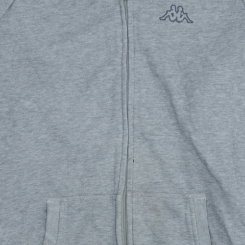 Kappa Men's Grey Full Zip Hoodie XL Regular Fit Casual Sportswear