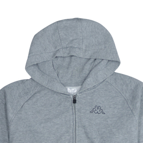 Kappa Men's Grey Full Zip Hoodie XL Regular Fit Casual Sportswear
