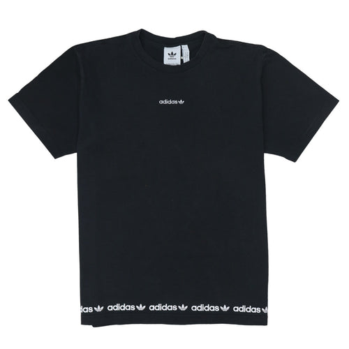 Adidas Mens Black Crew Neck Short Sleeve Logo T-Shirt Size L