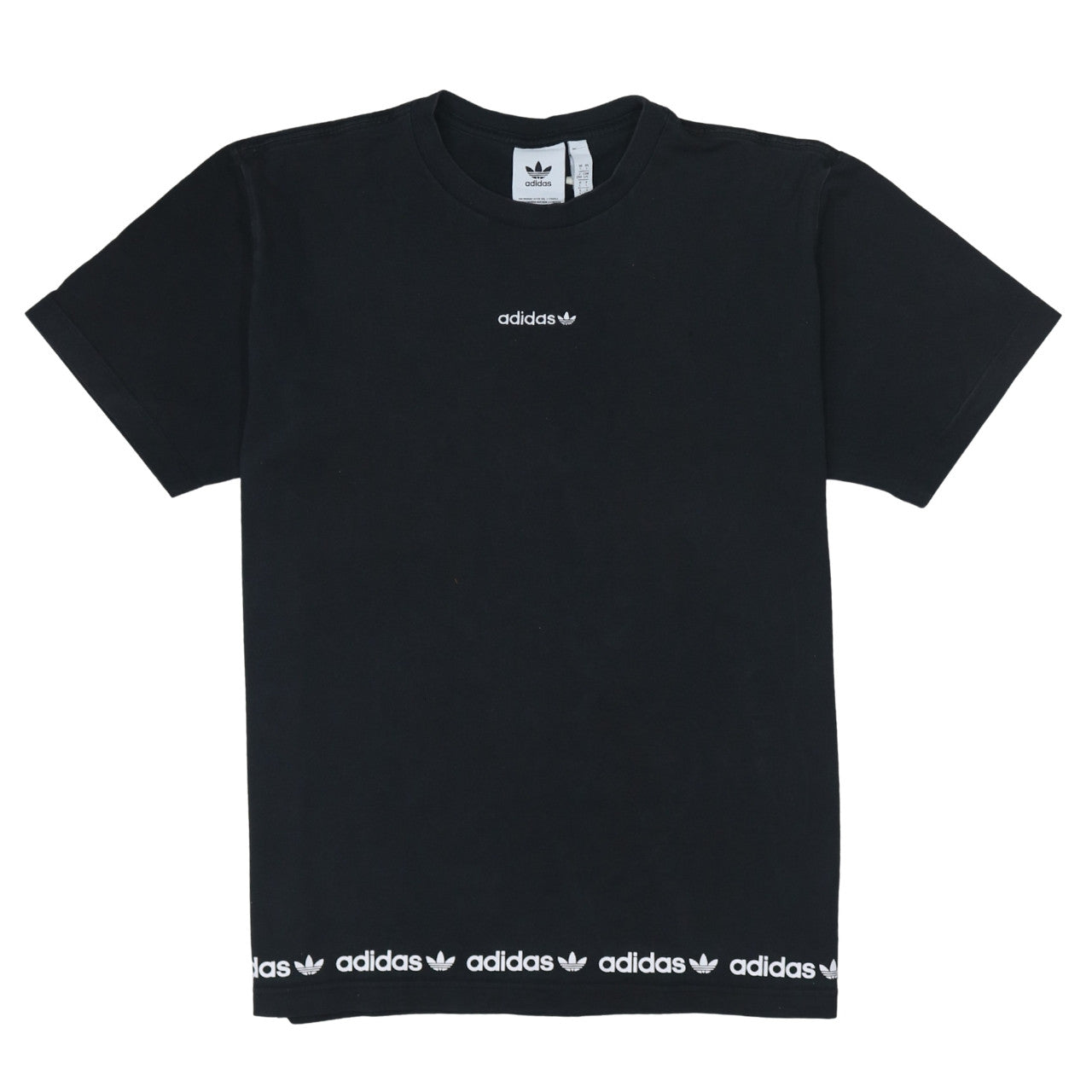Adidas Mens Black Crew Neck Short Sleeve Logo T-Shirt Size L