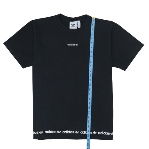 Adidas Mens Black Crew Neck Short Sleeve Logo T-Shirt Size L