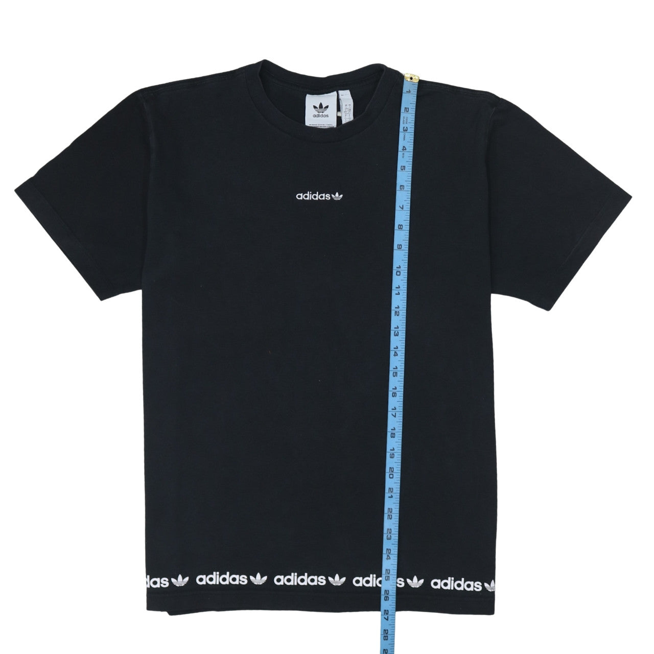Adidas Mens Black Crew Neck Short Sleeve Logo T-Shirt Size L