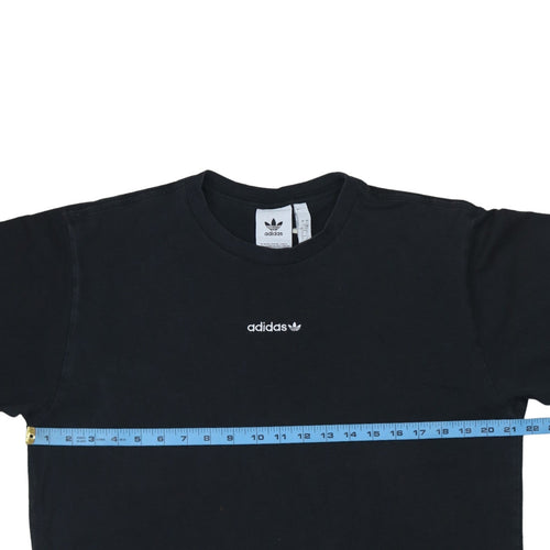 Adidas Mens Black Crew Neck Short Sleeve Logo T-Shirt Size L