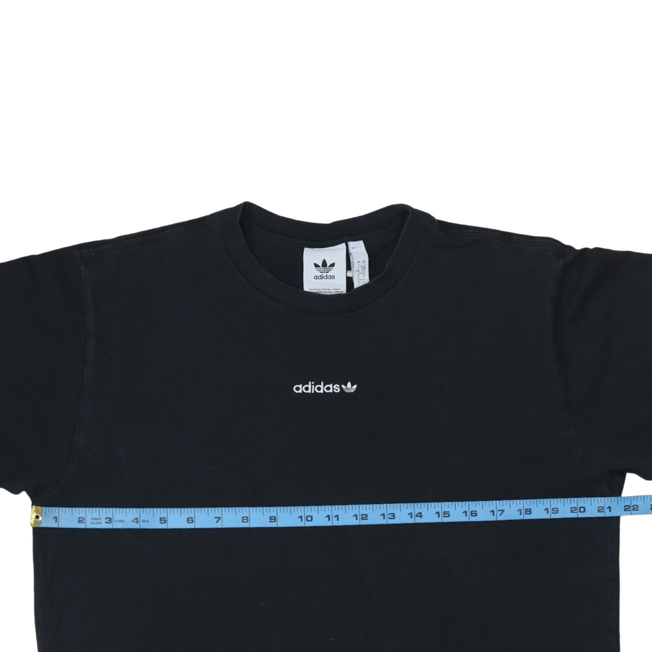Adidas Mens Black Crew Neck Short Sleeve Logo T-Shirt Size L