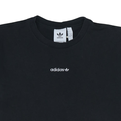 Adidas Mens Black Crew Neck Short Sleeve Logo T-Shirt Size L