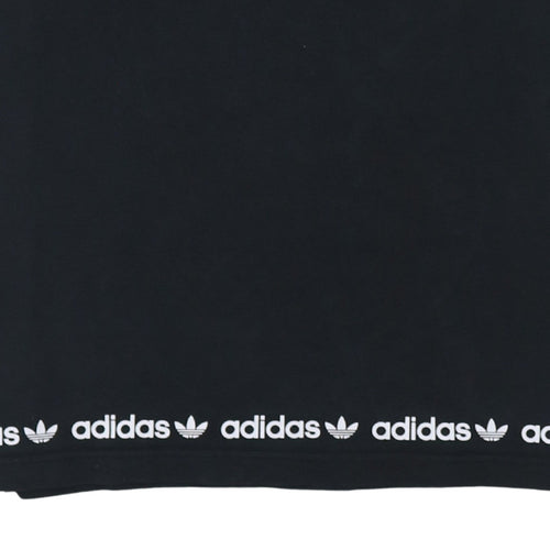 Adidas Mens Black Crew Neck Short Sleeve Logo T-Shirt Size L