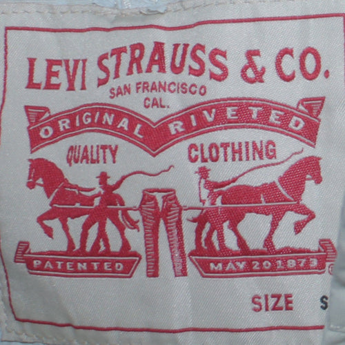 Levi Strauss & Co. Men's White Cotton Parka Coat Size S Hooded