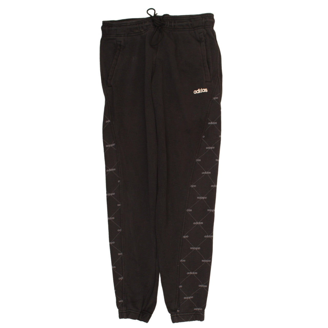 Adidas Womens Black Jogger Sweatpants Size S Elastic Waist Drawstring