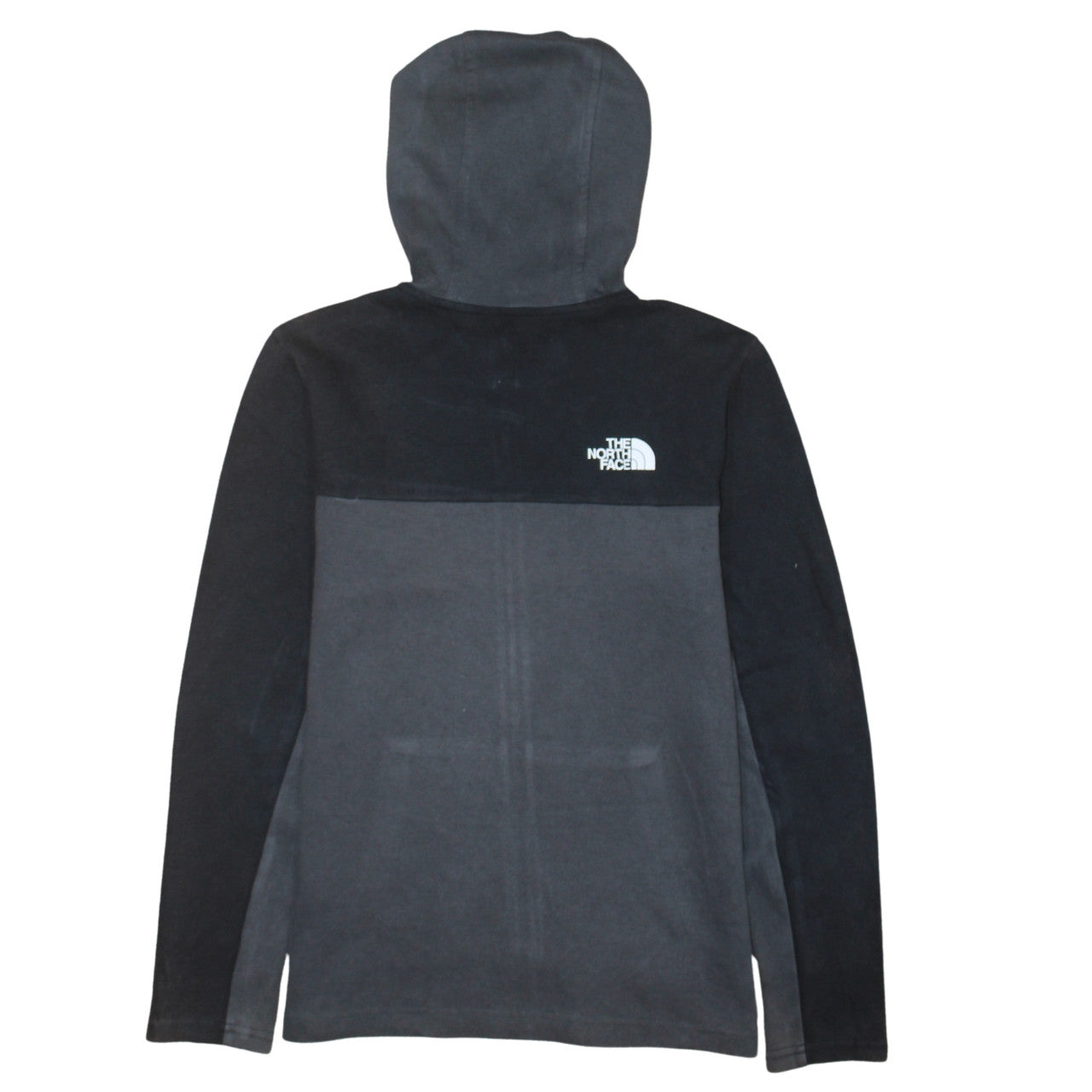 The North Face Boys Black Full Zip Hoodie Size L Cotton Blend Fleece