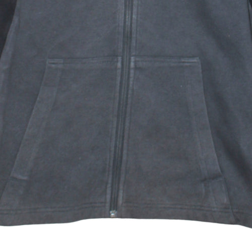 The North Face Boys Black Full Zip Hoodie Size L Cotton Blend Fleece
