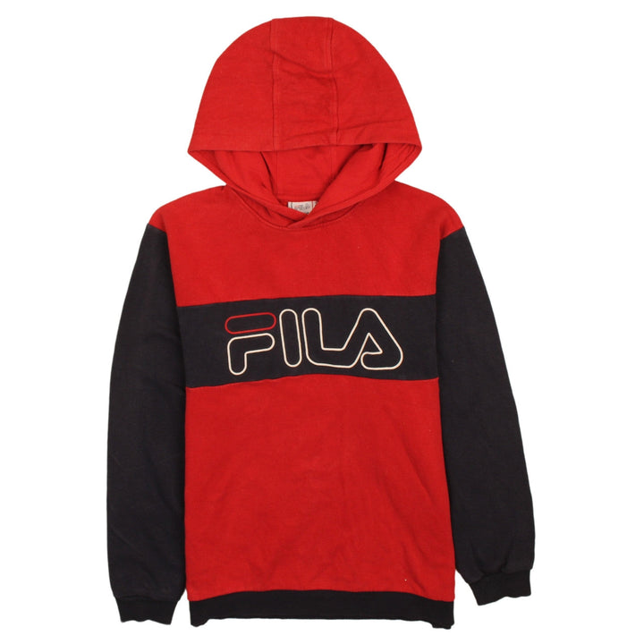 Fila Boys Red and Black Pullover Hoodie 13-14 Years Graphic Logo Cotton
