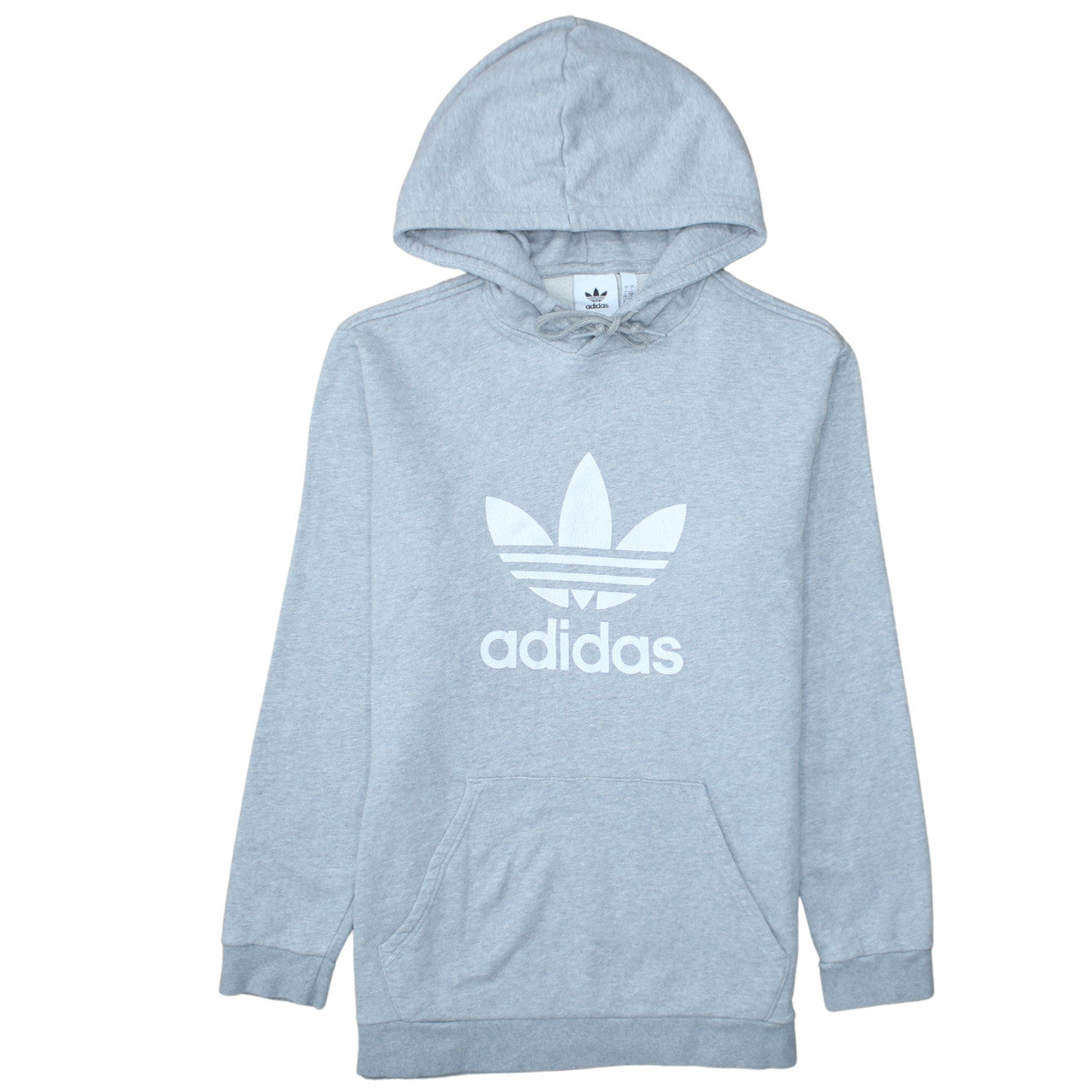 Adidas Mens Grey Pullover Hoodie L Regular Fit Graphic Logo