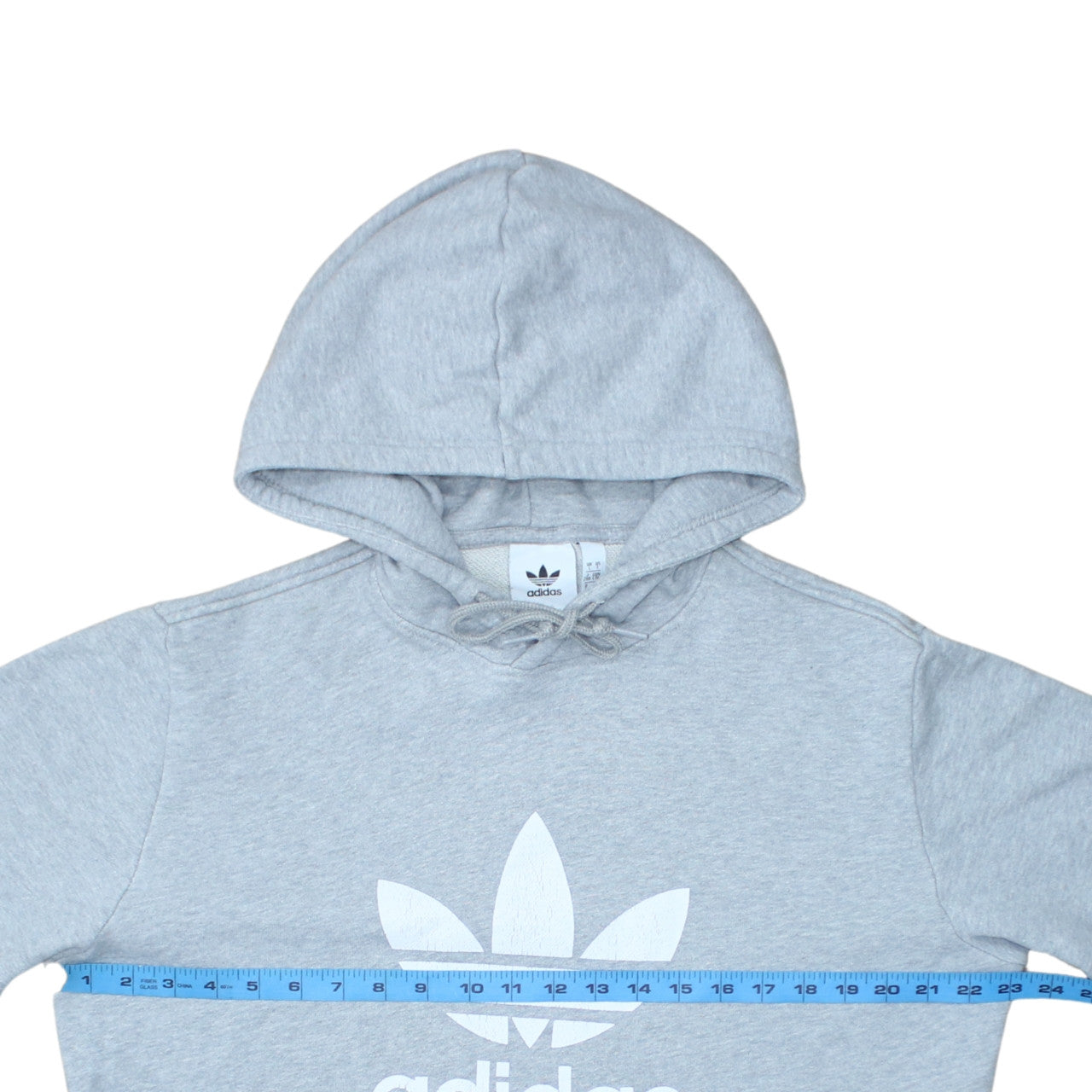Adidas Mens Grey Pullover Hoodie L Regular Fit Graphic Logo