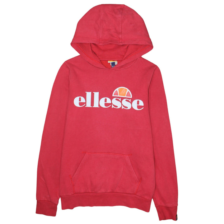Ellesse Boys Red Pullover Hoodie 12-13 Years Logo Print Cotton Blend