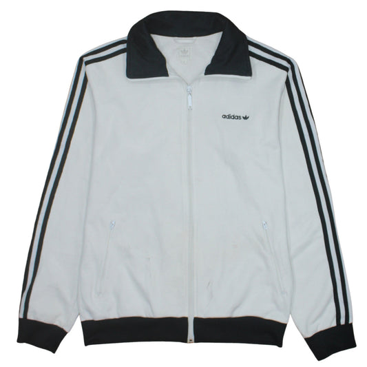 Adidas Men's White Full Zip Collared Sweatshirt M Sports Jacket