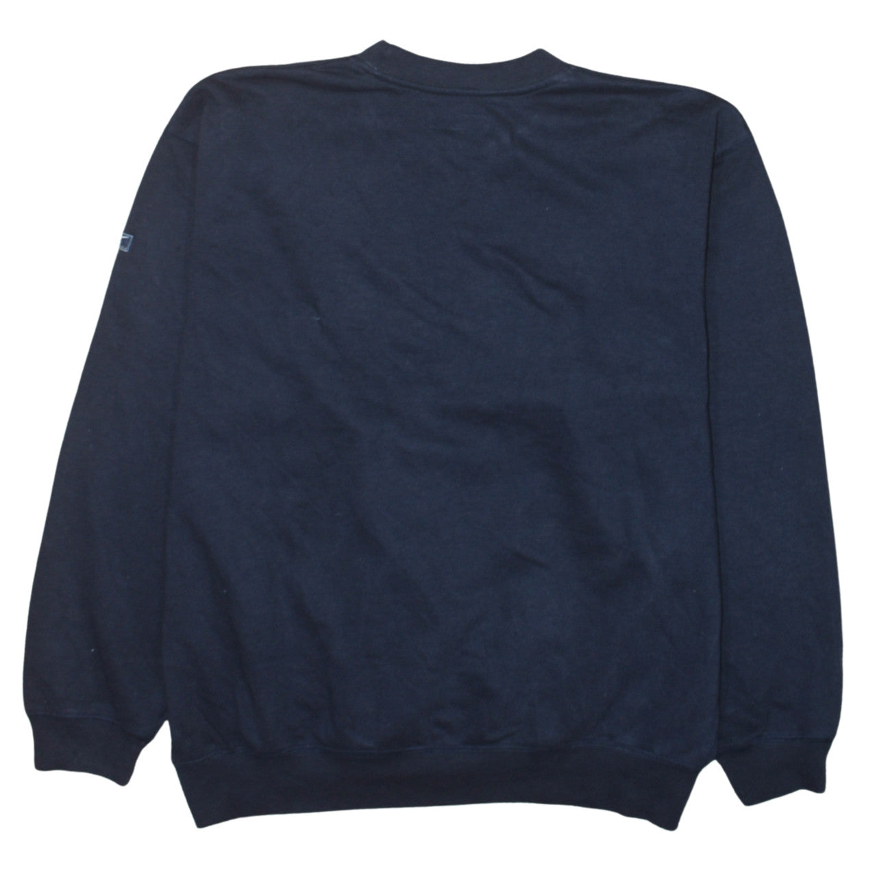 Reebok Men's Blue Logo Pullover Sweatshirt Medium Retro Style
