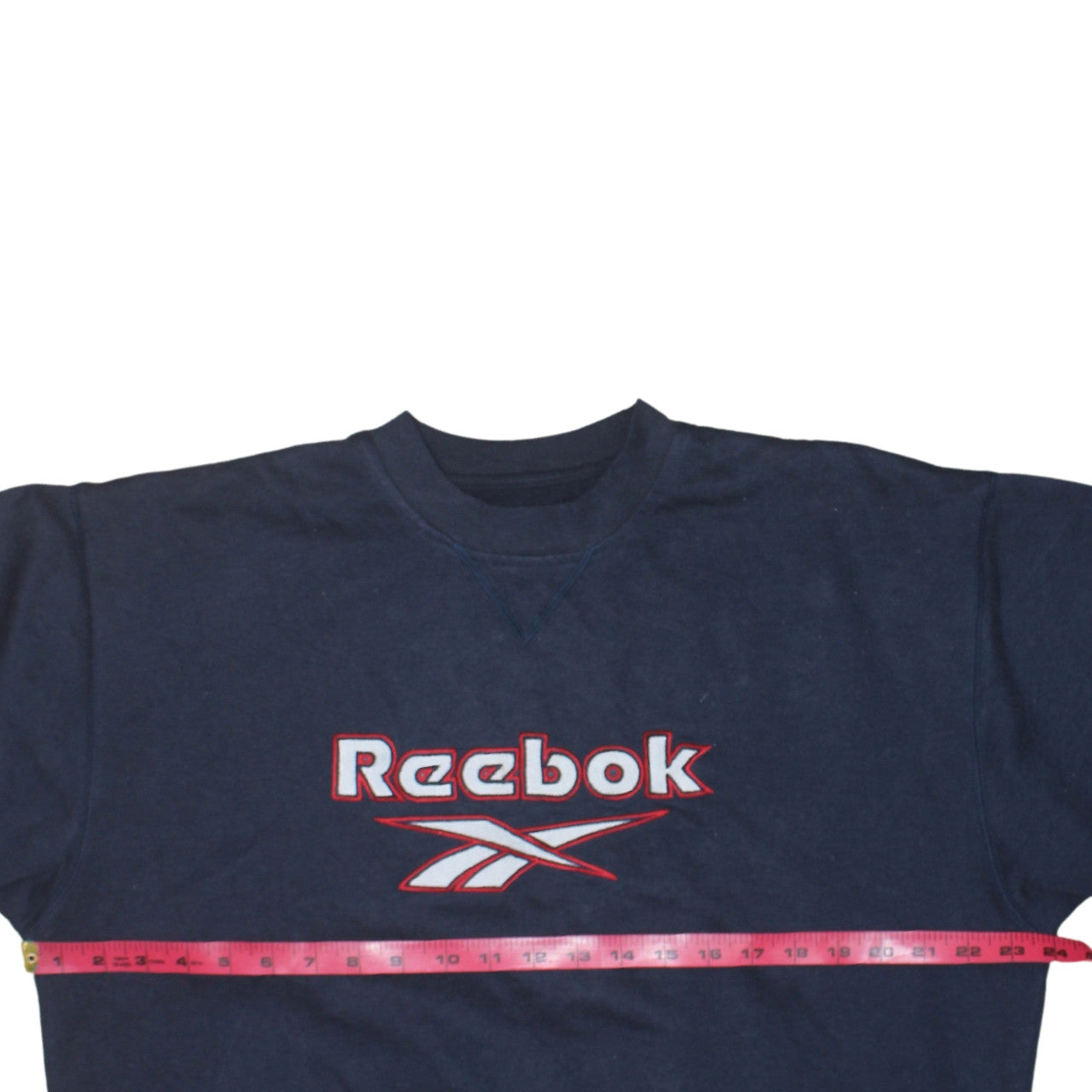 Reebok Men's Blue Logo Pullover Sweatshirt Medium Retro Style