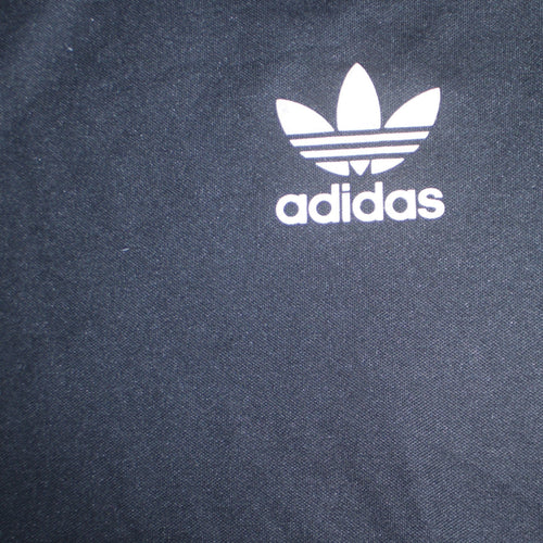 Adidas Womens Black Crew Neck Pullover Sweatshirt Size M Logo Striped