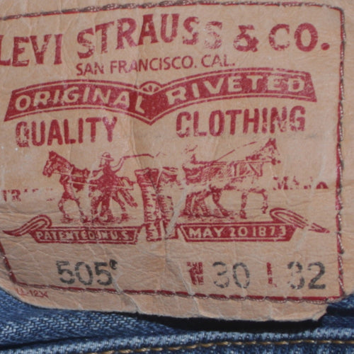 Levi's 505 Regular Fit Men's Blue 30x32 Straight Denim Jeans