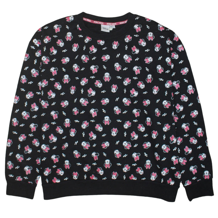 Disney Women Black Minnie Mouse XL Sweatshirt Long Sleeve Pullover