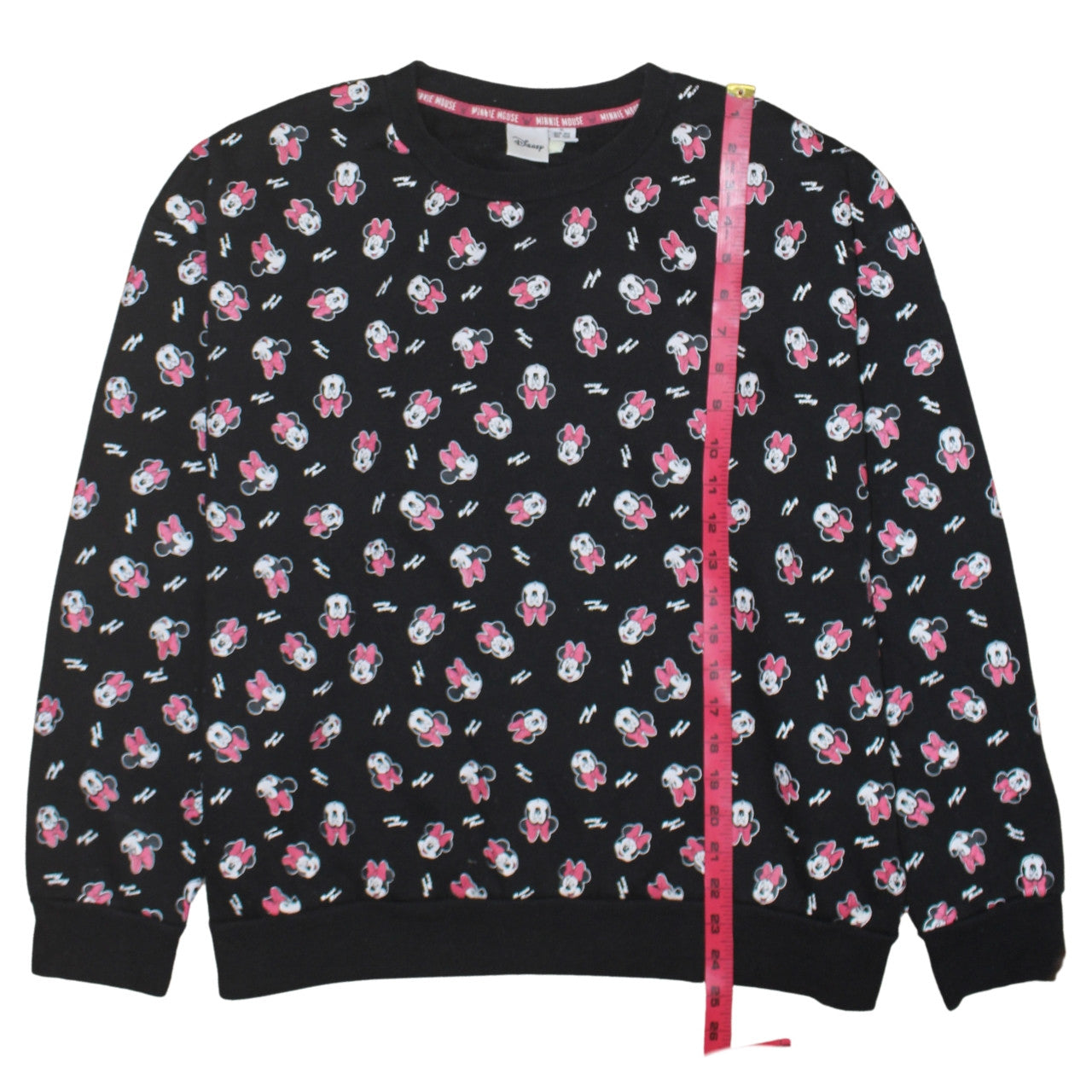 Disney Women Black Minnie Mouse XL Sweatshirt Long Sleeve Pullover