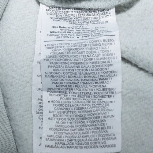 Nike Men's Grey Pullover Hoodie M Regular Fit Sportswear
