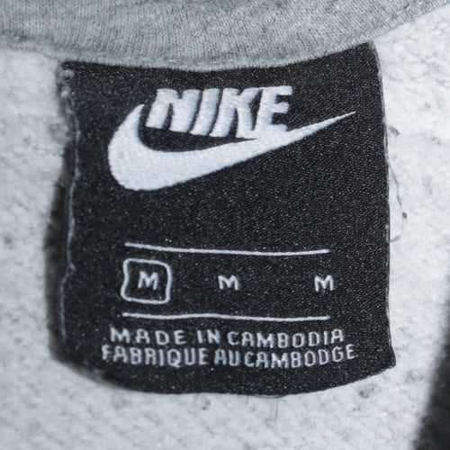 Nike Men's Grey Crew Neck Logo Sweatshirt M Regular Fit Pullover