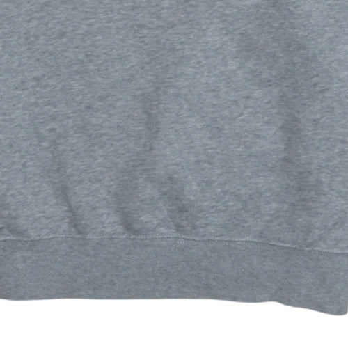 Nike Men's Grey Crew Neck Logo Sweatshirt M Regular Fit Pullover