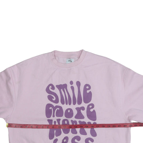 Disney x Primark Women Pink XS Pullover Sweatshirt Stitch Print