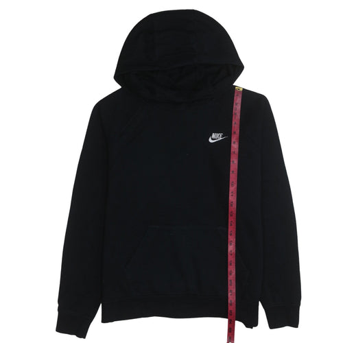 Nike Men's Black Pullover Hoodie M Logo Fleece Sweatshirt