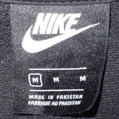 Nike Men's Black Pullover Hoodie M Logo Fleece Sweatshirt