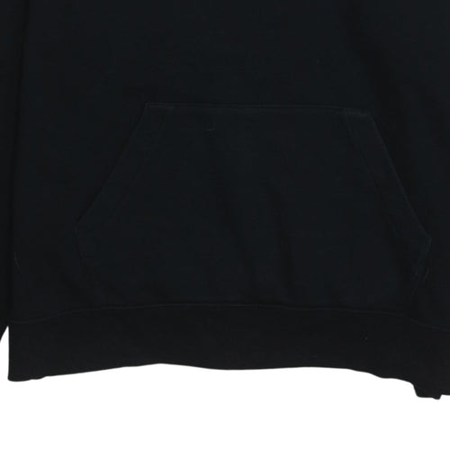Nike Men's Black Pullover Hoodie M Logo Fleece Sweatshirt