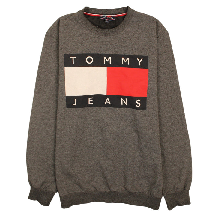 Tommy Hilfiger Men’s Grey XL Logo Pullover Sweatshirt