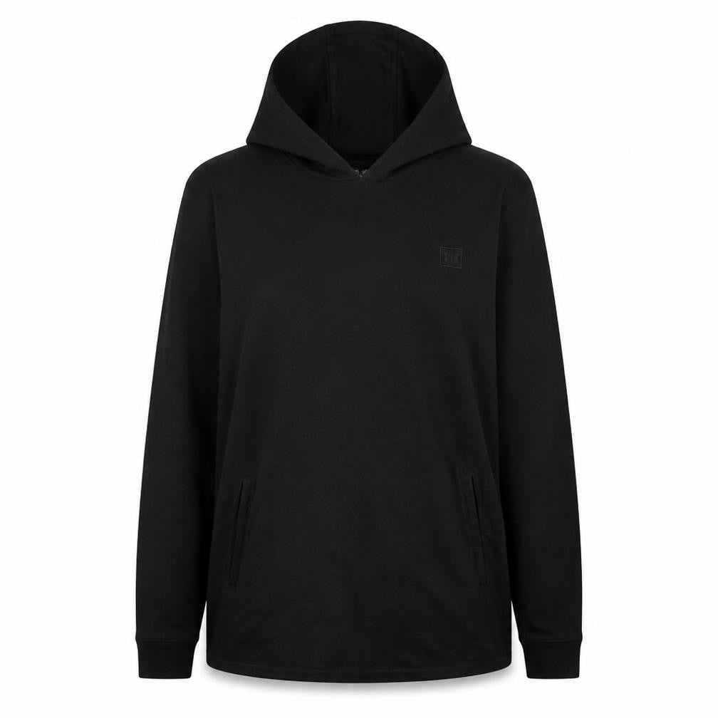 Front view of Under Armour women’s black xl pullover hoodie sweatshirt