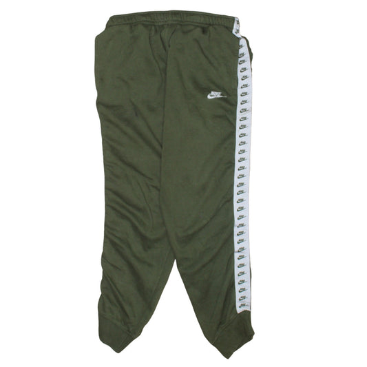 Nike Men's Green Track Pants L Side Stripe Cotton Blend