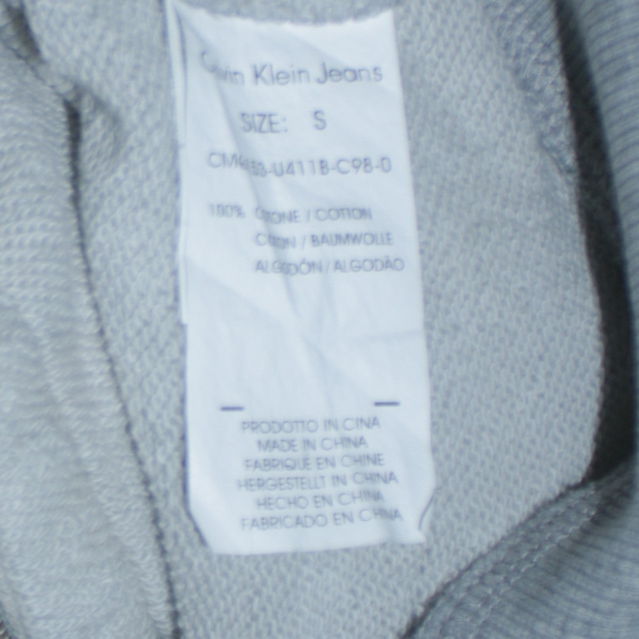 Calvin Klein Jeans Men's Grey & Green Full Zip Sweatshirt S