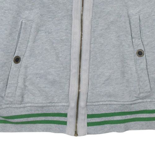 Calvin Klein Jeans Men's Grey & Green Full Zip Sweatshirt S